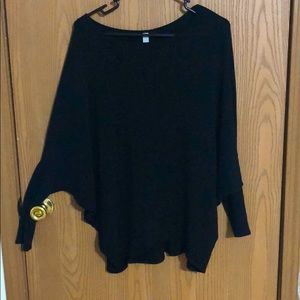 Black dolman sleeve sweater
